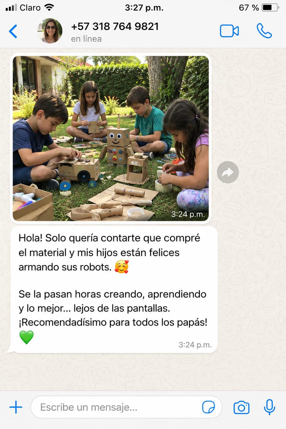 Testimonio de una familia cuyos hijos disfrutan creando robots y pasan menos tiempo frente a las pantallas